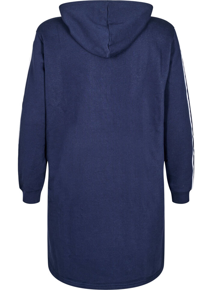 Sweatshirtkleid mit Kapuze und langen Ärmeln, Navy Blazer, Packshot image number 1