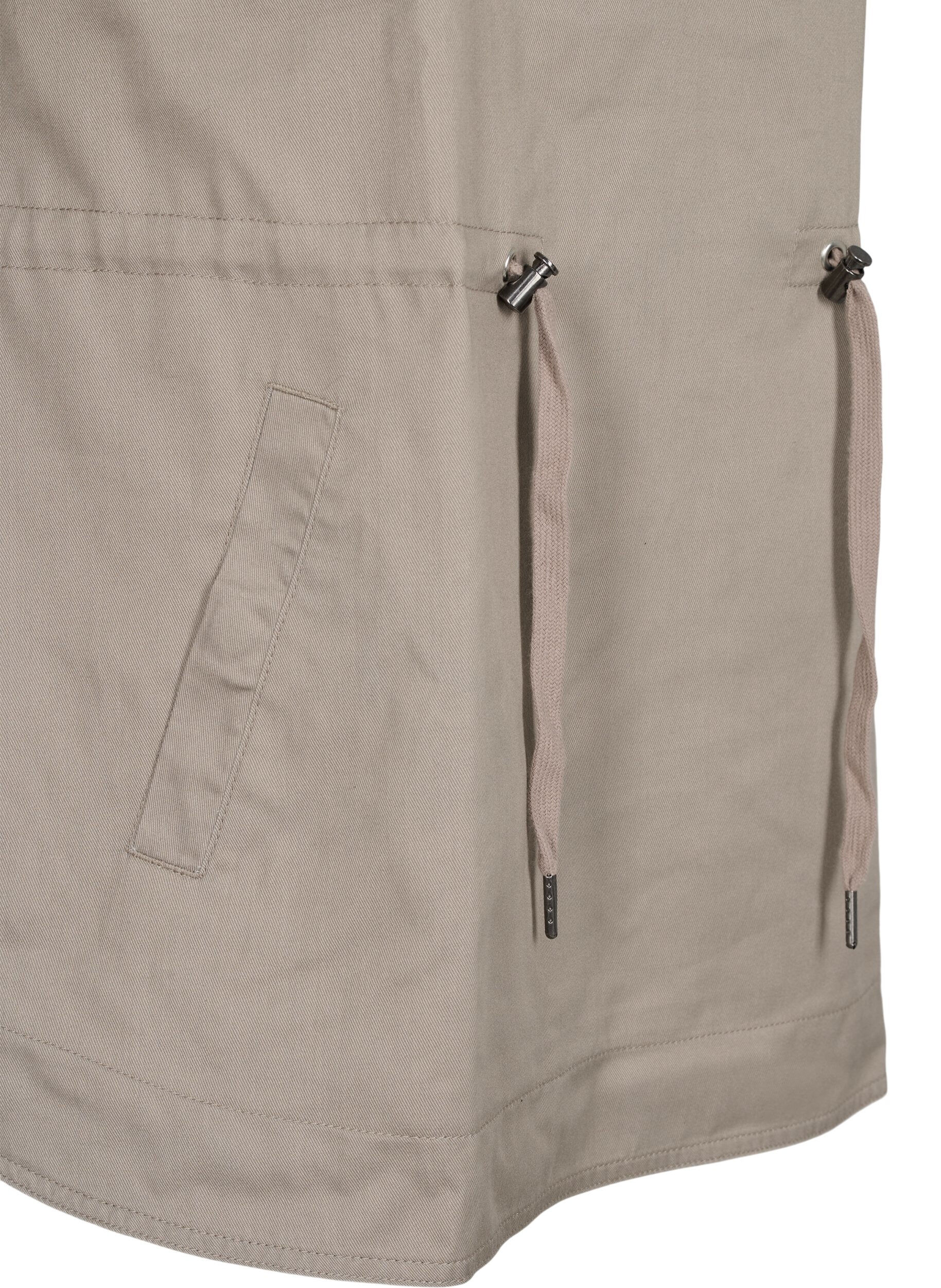 ZizziAnorak mit Kapuze und Taschen, Moon Rock, Packshot image number 3