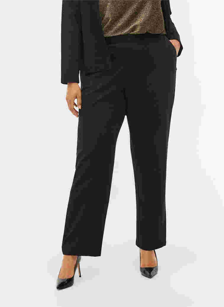 Weite Hose mit Taschen, Black, Model image number 2