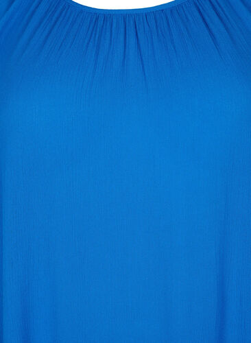 Kleid aus Viskose mit kurzen Ärmeln, Victoria blue, Packshot image number 2