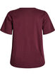 Basic-T-Shirt mit V-Ausschnitt aus Bio-Baumwolle, Dunkles Bordeaux, Packshot image number 1