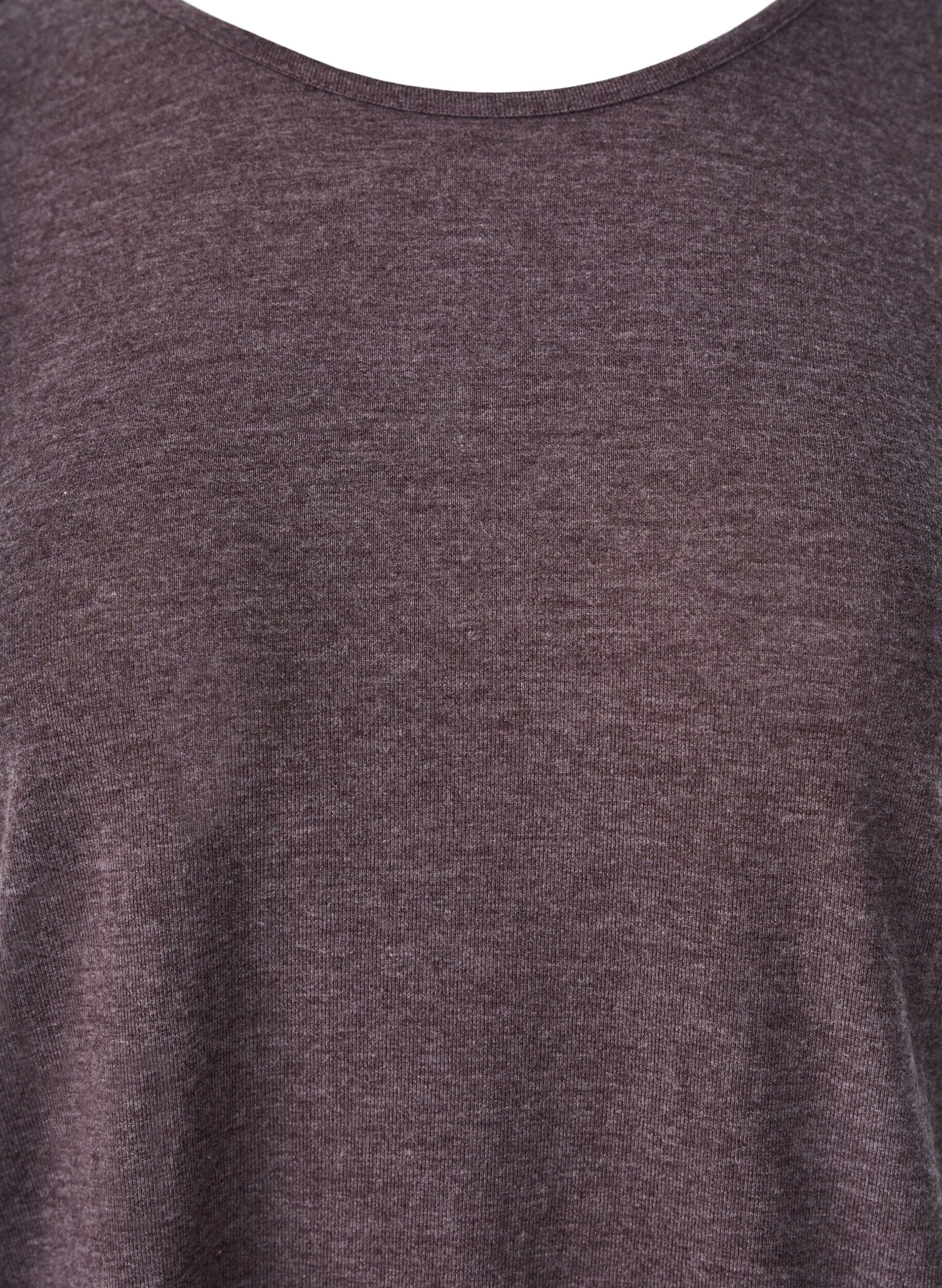 ZizziBluse aus Jersey mit 3/4-&Auml;rmeln, Braun, Packshot image number 2