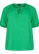 Baumwollbluse mit 1/2 Ärmeln, Bright Green, Packshot image number 0