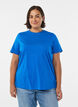 Basic-T-Shirt aus Baumwolle mit Rundhalsausschnitt, Blau, Model image number 0