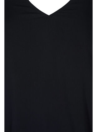 Kurzärmelige Bluse aus Viskose, Black, Packshot image number 2