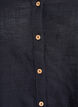 Hemdbluse aus Baumwolle mit V-Ausschnitt, Schwarz, Packshot image number 2