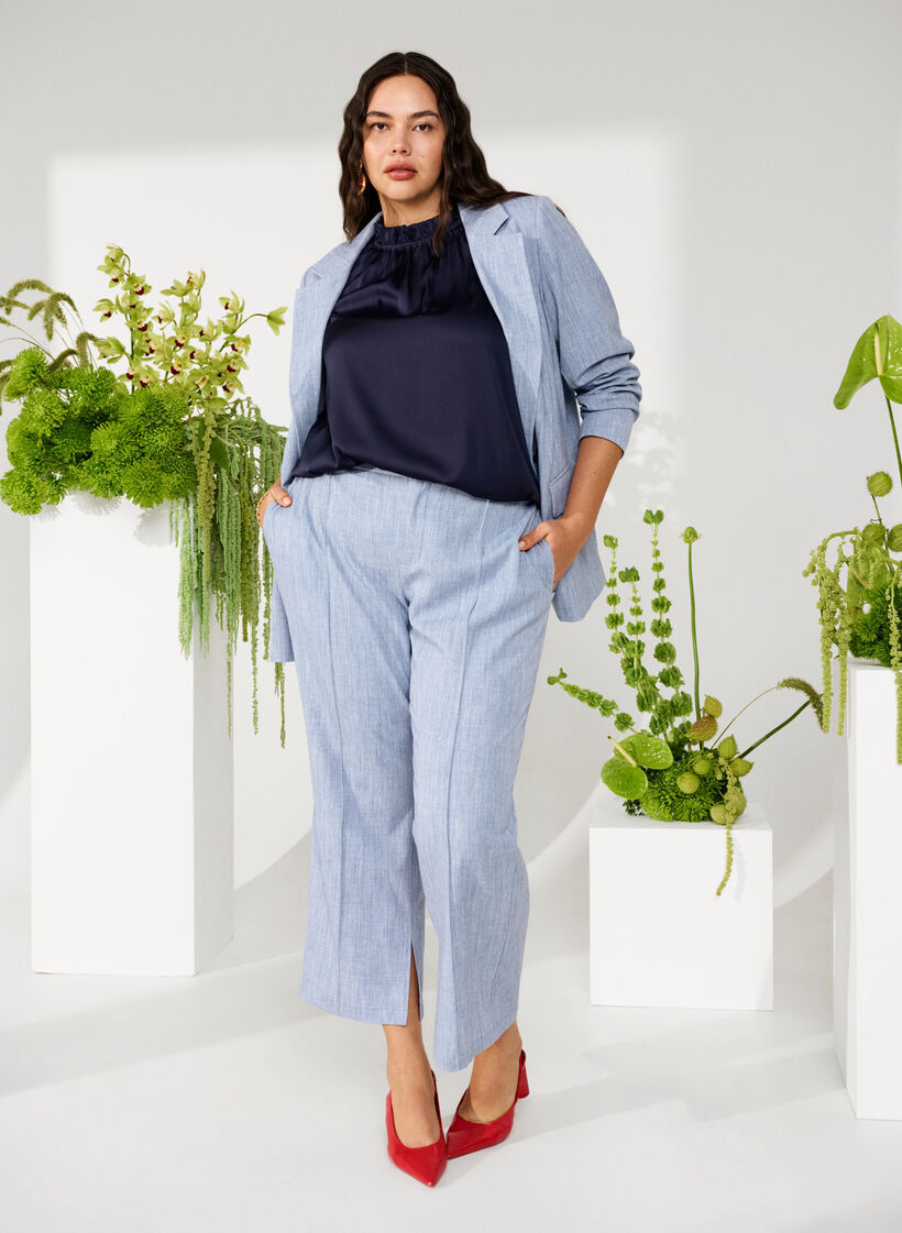 Melierter Blazer mit Knopfverschluss, Infinity , Image image number 0