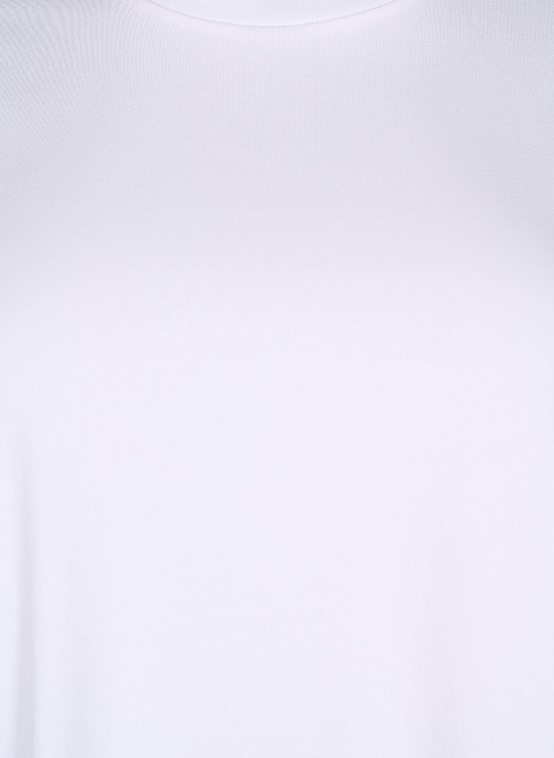 ZizziT-Shirt aus Bio-Baumwolle mit Rundhalsausschnitt, Bright White, Packshot image number 2
