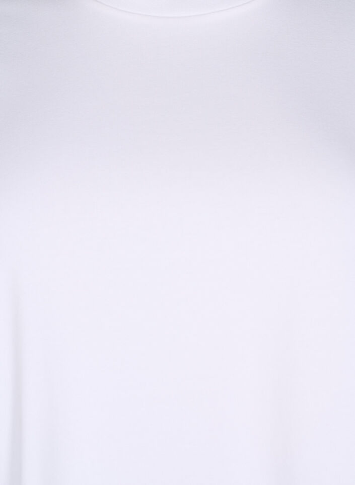 T-Shirt aus Bio-Baumwolle mit Rundhalsausschnitt, Bright White, Packshot image number 2