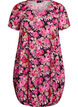 Kurz&auml;rmliges Baumwollkleid mit Aufdruck, Schwarz, Packshot image number 0