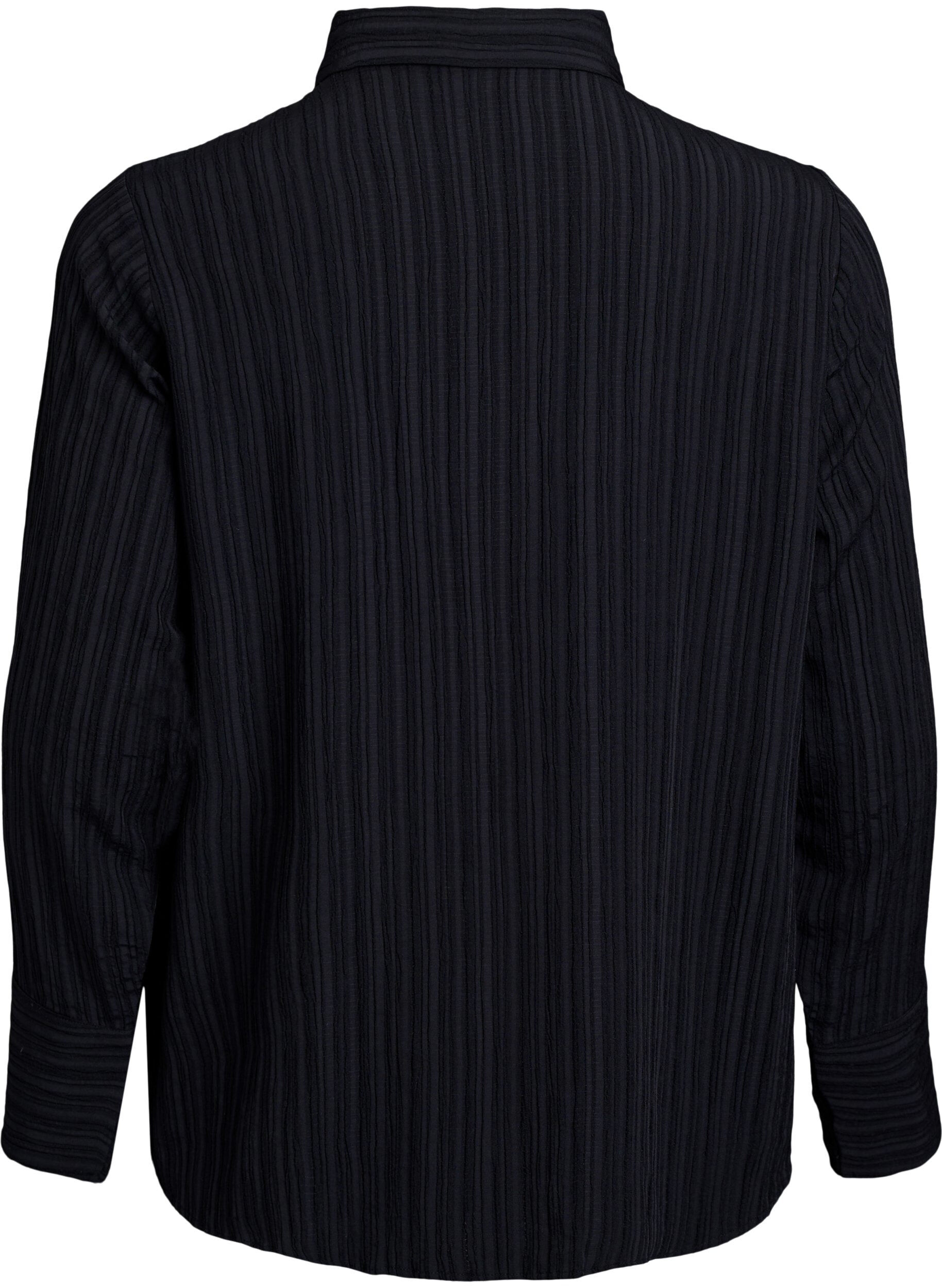 ZizziFLASH - Bluse mit Textur, Schwarz, Packshot image number 1