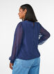 Bluse aus Chiffon mit transparenten &Auml;rmeln, Blau, Model image number 2