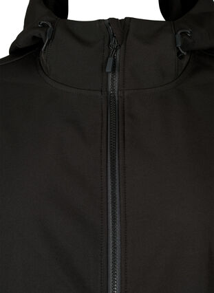Kurze Softshell-Jacke mit Taschen, Black, Packshot image number 2
