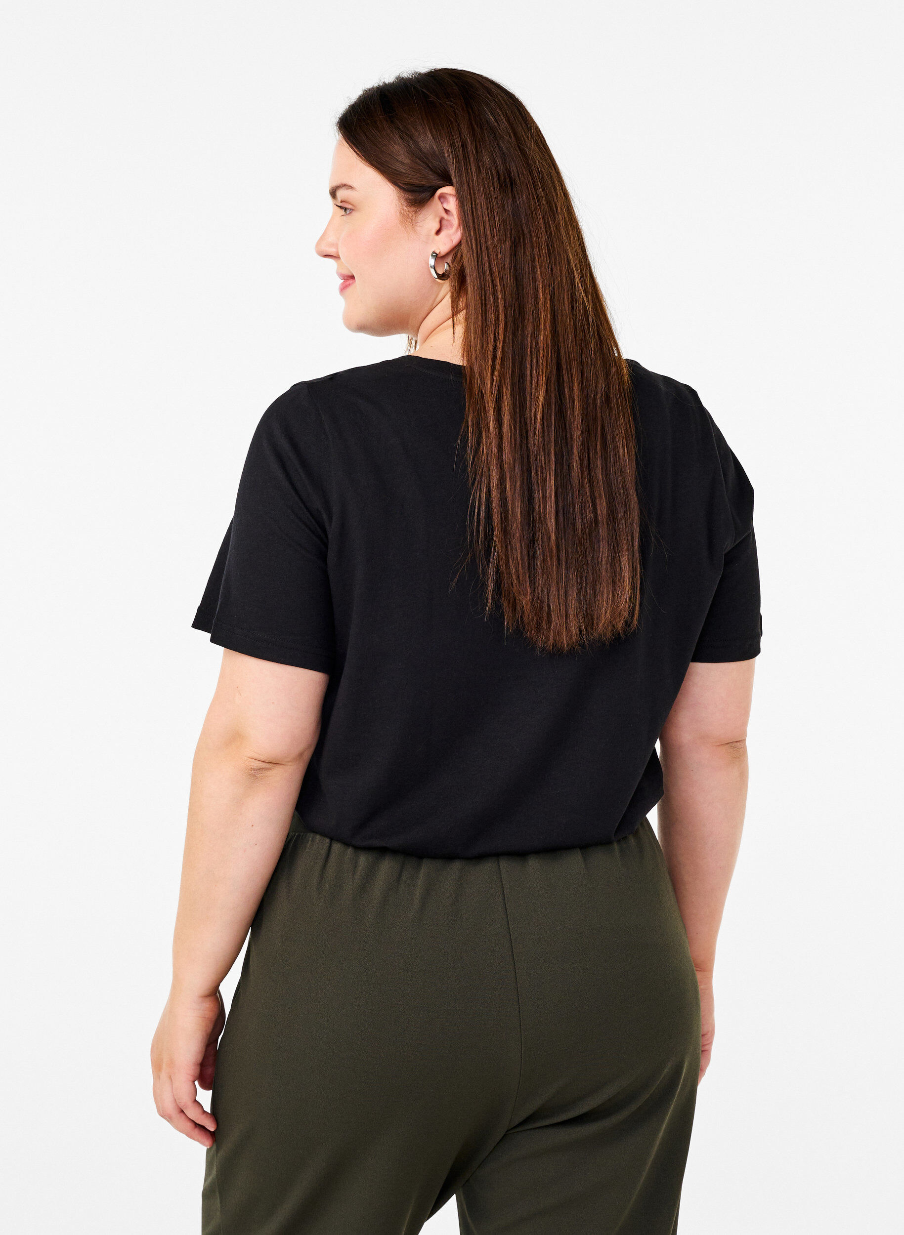 ZizziFLASH - T-Shirt mit Print, Schwarz, Model image number 2