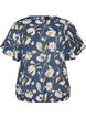 Bluse mit Ballonform und Fl&uuml;gel&auml;rmeln, Blau, Packshot image number 0