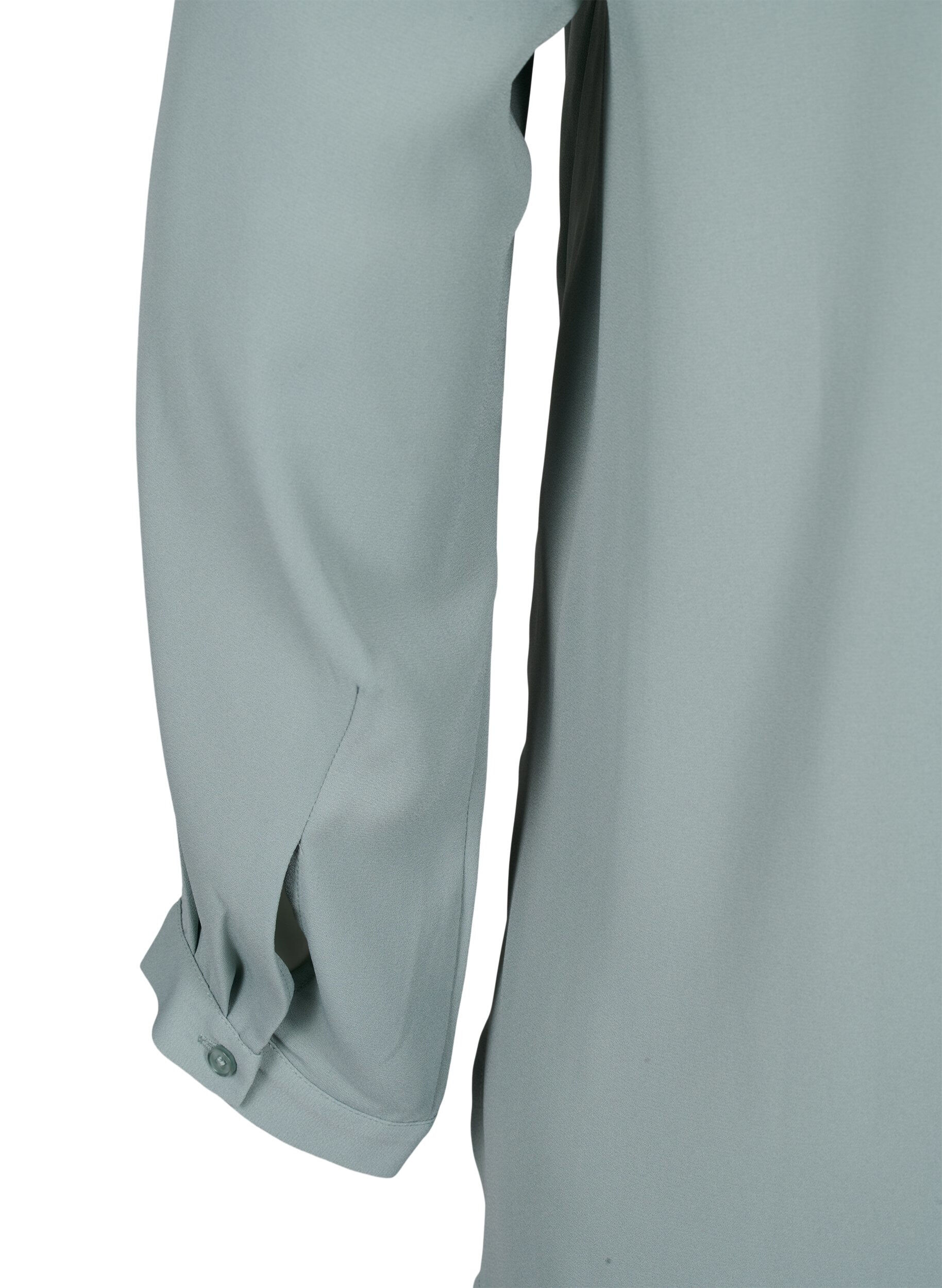 ZizziEinfarbiges Hemd mit V-Ausschnitt, Chinois Green, Packshot image number 4