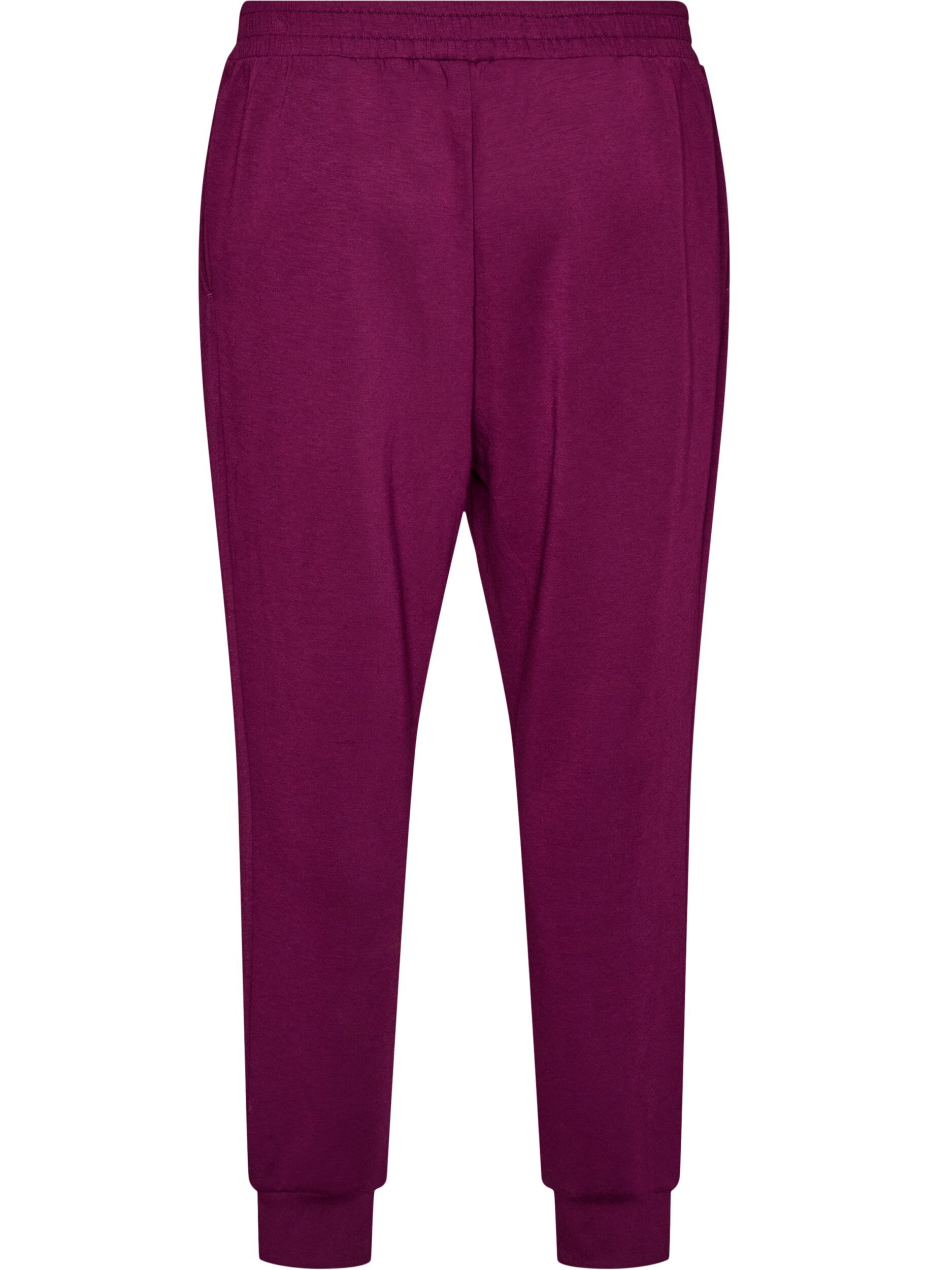 ZizziJerseyhose mit hoher Taille und Taschen, Lila, Packshot image number 1