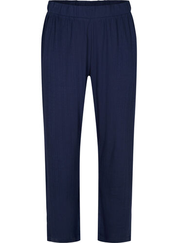 Pyjamahose aus Baumwolle mit Muster, Navy Blazer, Packshot image number 0