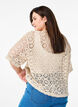 Häkel Cardigan mit kurzen Ärmeln, Beige, Model image number 2