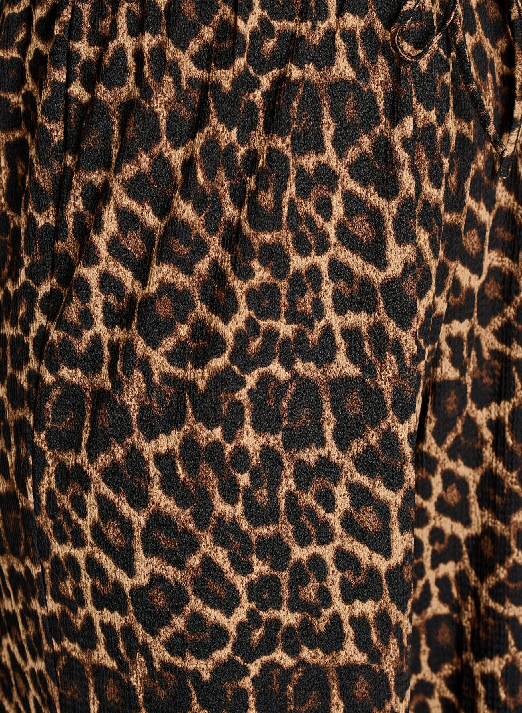 ZizziHose mit weitem Bein aus einem leichten strukturierten Stoff, Schwarz, Packshot image number 2