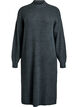 Langes Strickkleid mit hohem Kragen, Grün, Packshot image number 0
