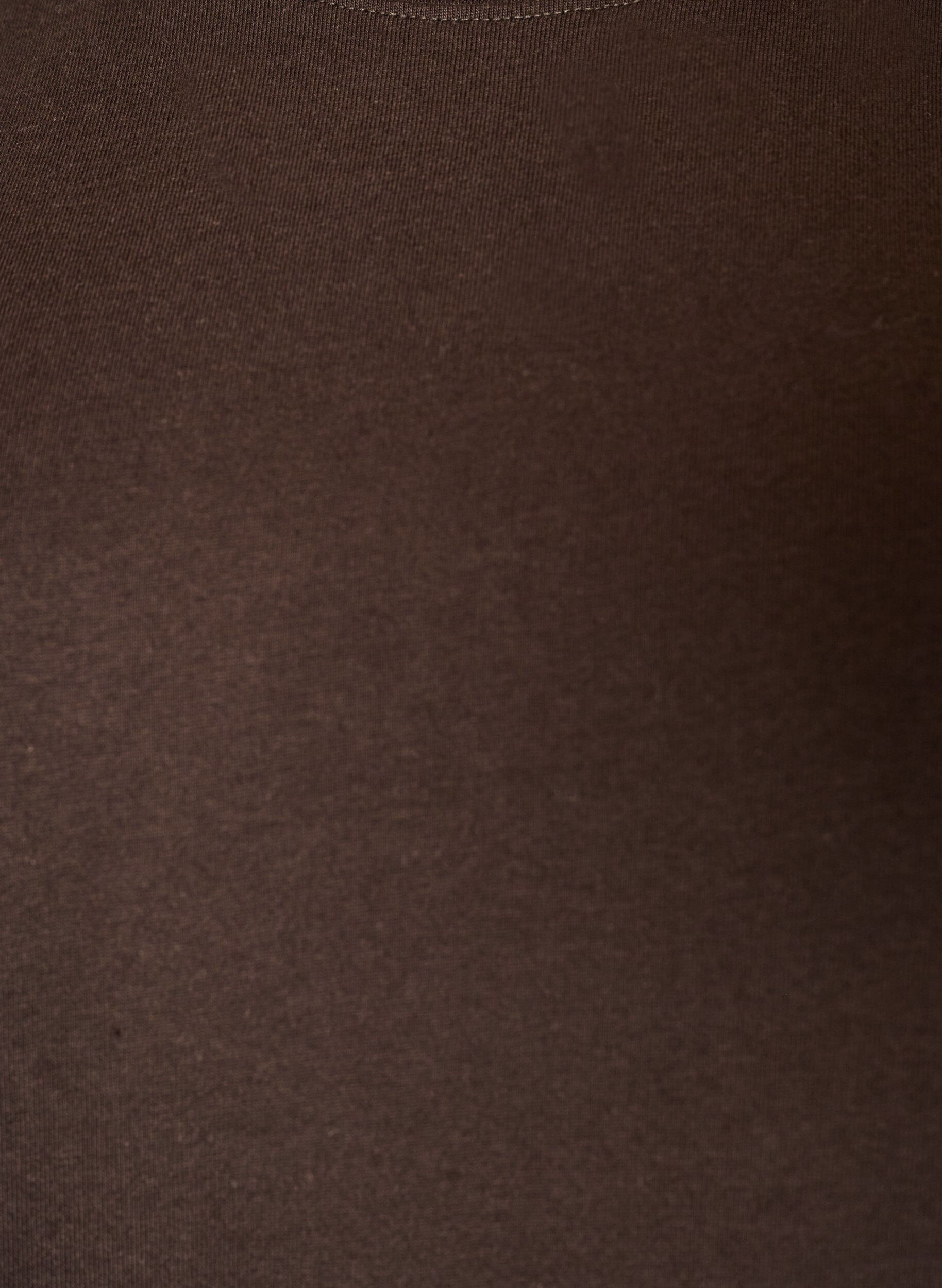 ZizziKastiges T-Shirt aus Baumwolle, Braun, Packshot image number 2