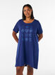 Kurz&auml;rmeliges Nachthemd aus Bio-Baumwolle, Blau, Model image number 0