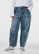 Barrel Fit Jeans mit Used-Waschung, Blau, Model image number 2