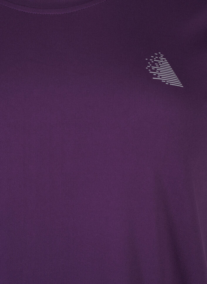 Schmal geschnittenes Trainings-T-Shirt mit Rundhalsausschnitt, Purple Pennant, Packshot image number 2