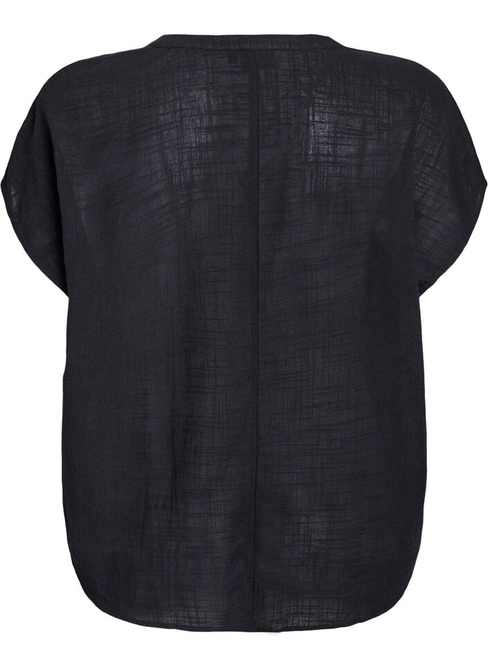 FLASH - Lockere Bluse mit angeschnittenen Ärmeln, Schwarz, Packshot image number 1