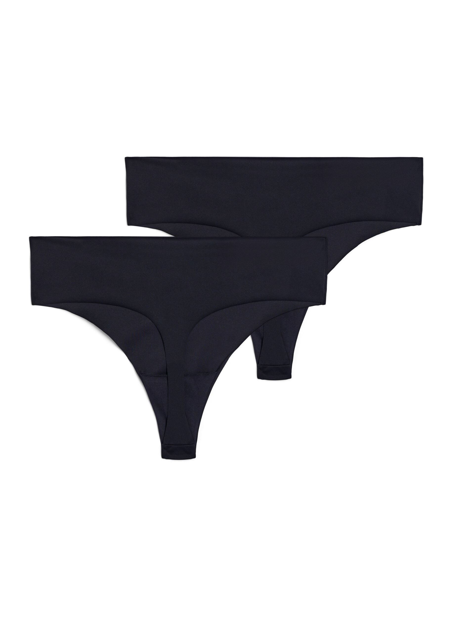 Zizzi2er-Pack unsichtbare G-String Trainingsslips, Schwarz, Packshot image number 1
