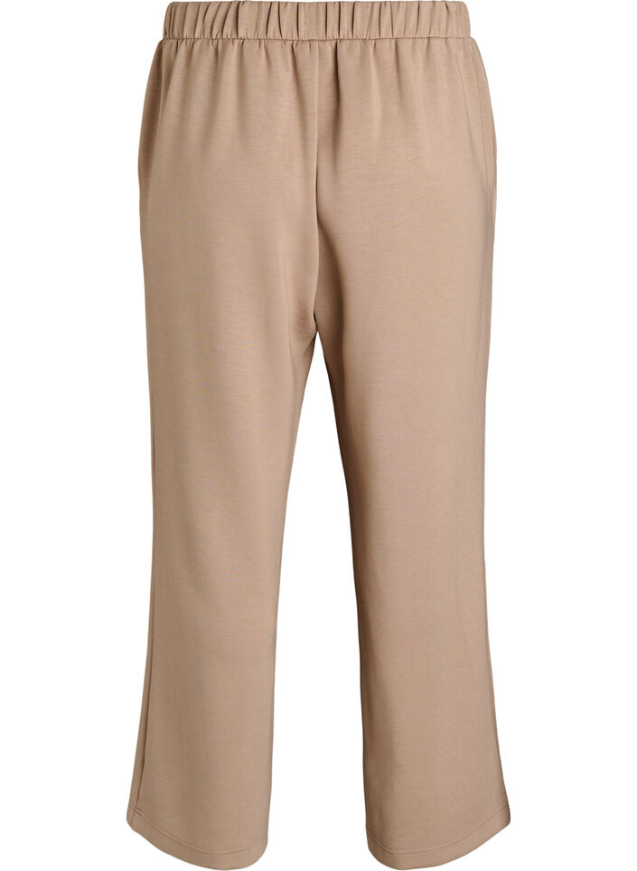 Hoch taillierte Loungehose mit geraden Beinen, Beige, Packshot image number 1