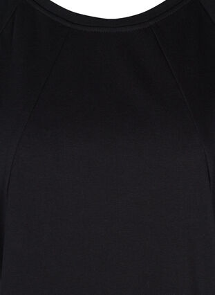 Sweatkleid mit 3/4-Ärmeln und Taschen, Black, Packshot image number 2