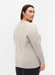 Bluse mit V-Ausschnitt und langen Ärmeln, Beige, Model image number 2