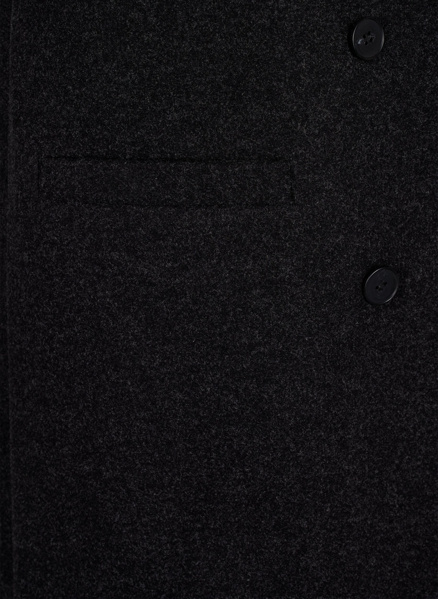 ZizziLange Weste in Wolloptik, Dark Grey Melange, Packshot image number 3