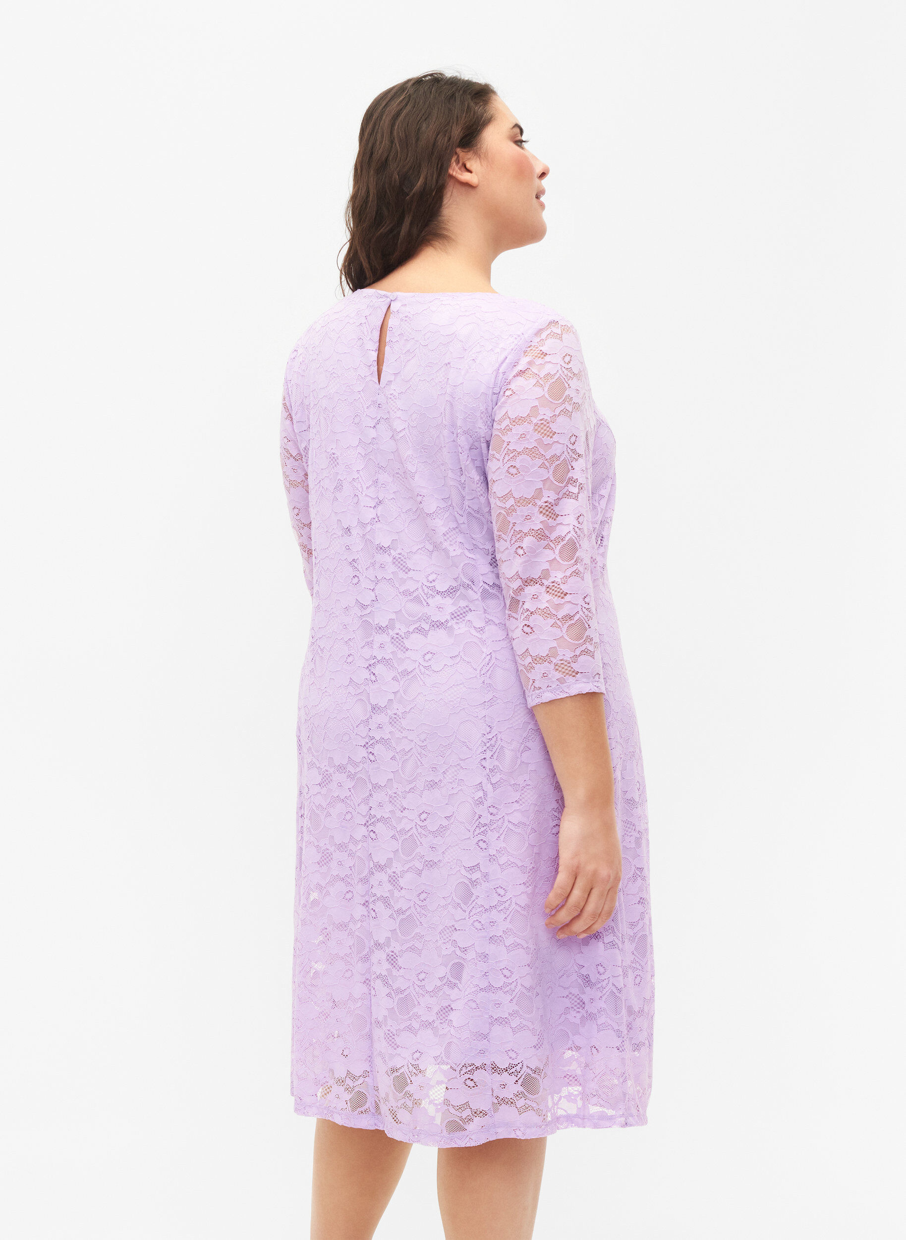 ZizziSpitzenkleid mit 3/4-&Auml;rmeln, Lavendula, Model image number 1