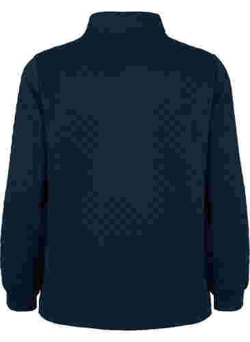 Gestepptes Sweatshirt mit Reißverschluss, Navy Blazer, Packshot image number 1