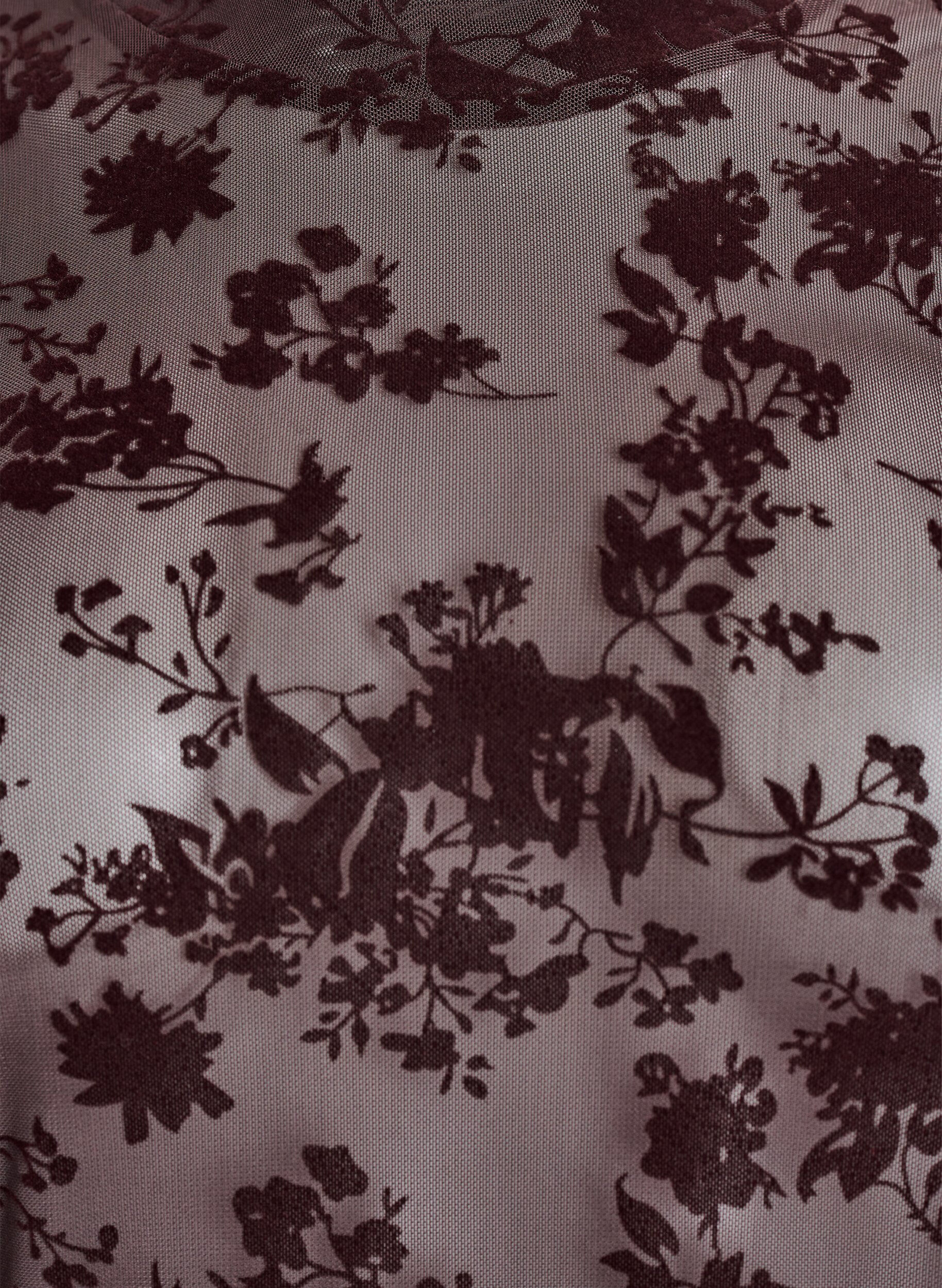 ZizziMeshbluse mit Blumenmuster, Braun, Packshot image number 2