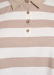 Langarm-Poloshirt mit Streifen, Beige, Packshot image number 2
