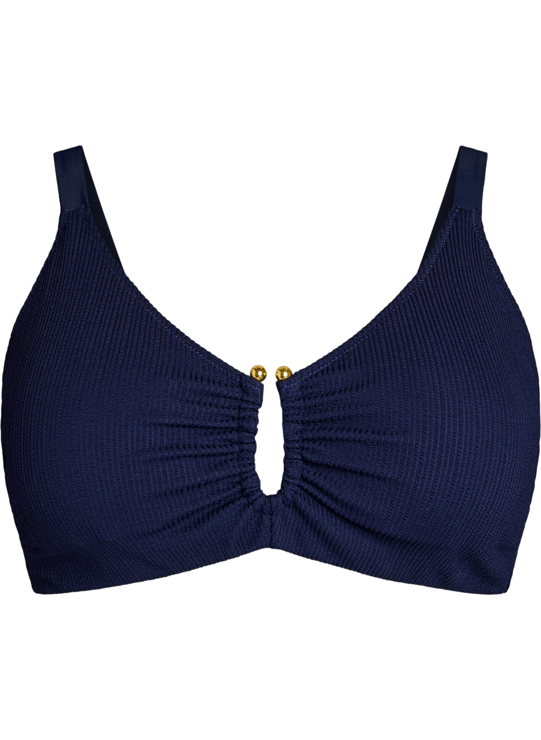 Strukturiertes Bikini Top mit Golddetail
