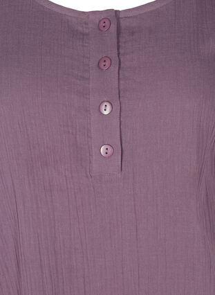 Kurzarm Tunika aus Baumwolle, Vintage Violet, Packshot image number 2