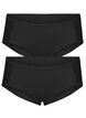 2-pack Unterhose mit normaler Taille, Schwarz, Packshot image number 0