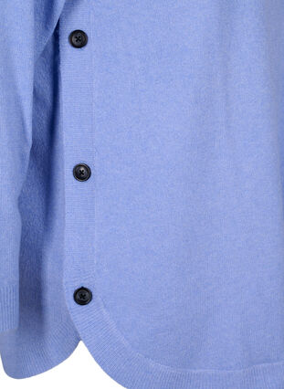 Gestricker Pullover in melierter Optik mit Knopfdetails, Lavender Lustre, Packshot image number 3
