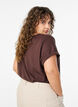 Kurz&auml;rmeliges T-Shirt aus Baumwollmischgewebe, Braun, Model image number 2