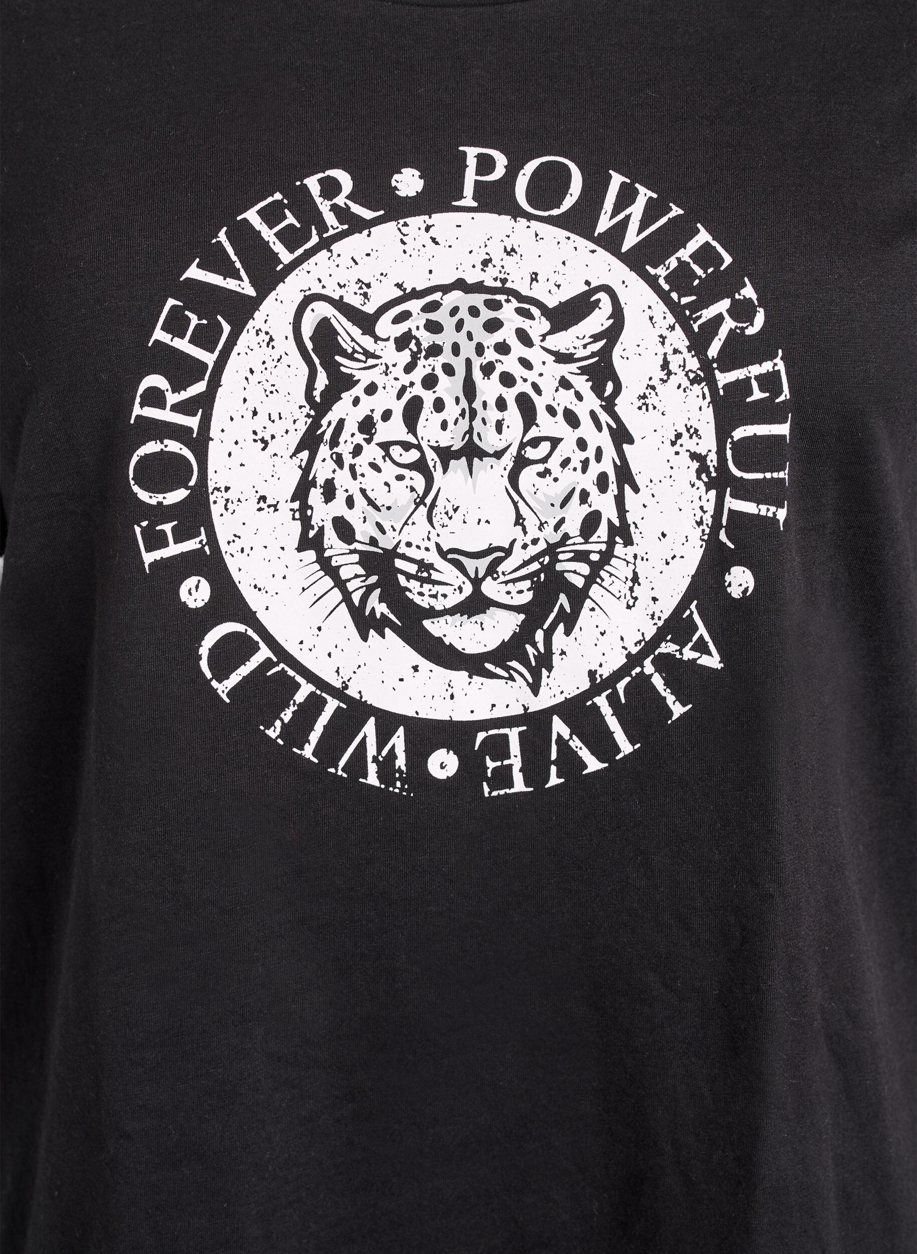 ZizziFLASH - T-Shirt mit Print, Schwarz, Packshot image number 2