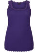 Top mit Spitzensaum, Lila, Packshot image number 0