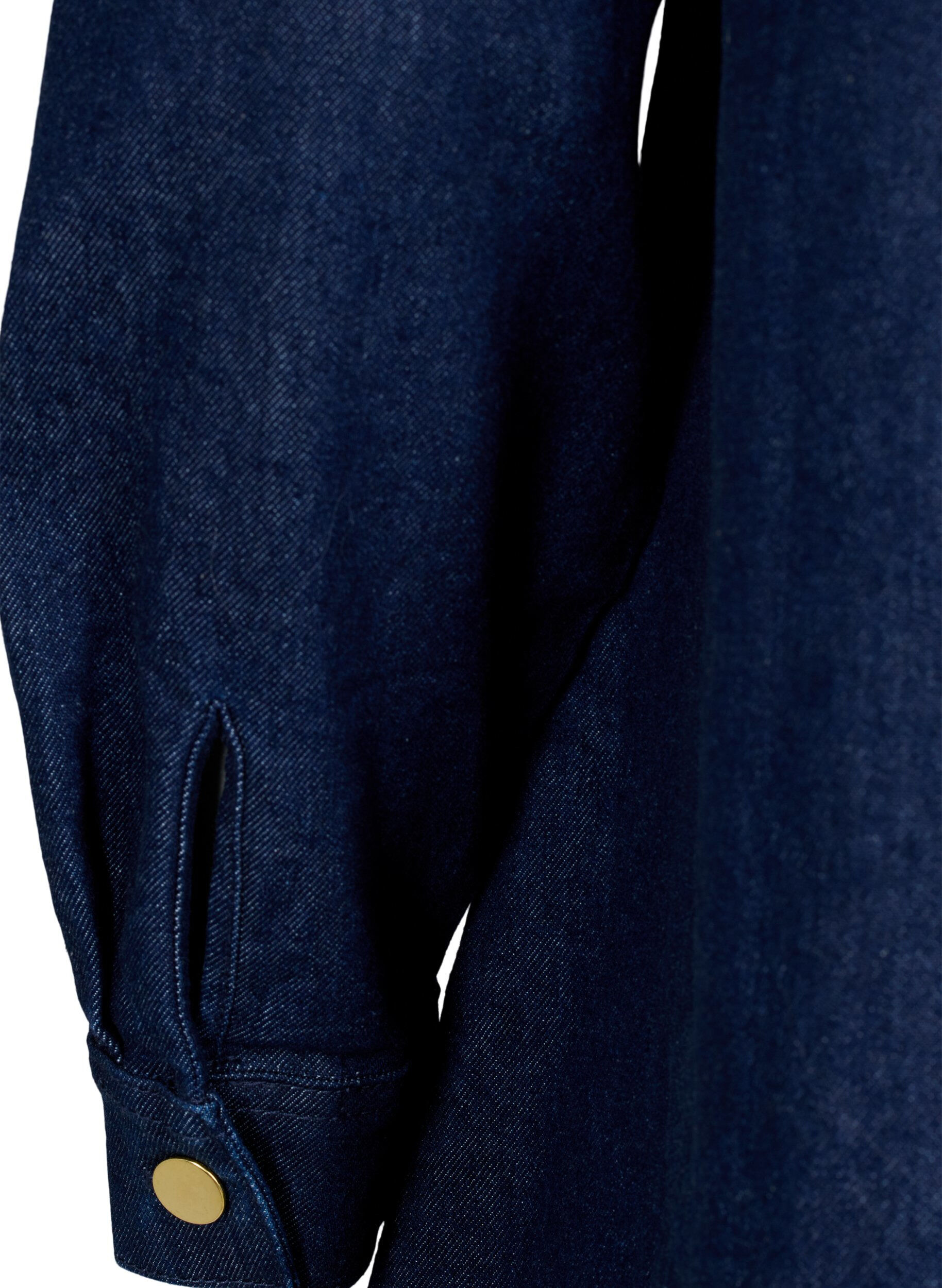 ZizziDenim-Kleid mit A-Form und Kn&ouml;pfen, Dark Blue Denim, Packshot image number 3