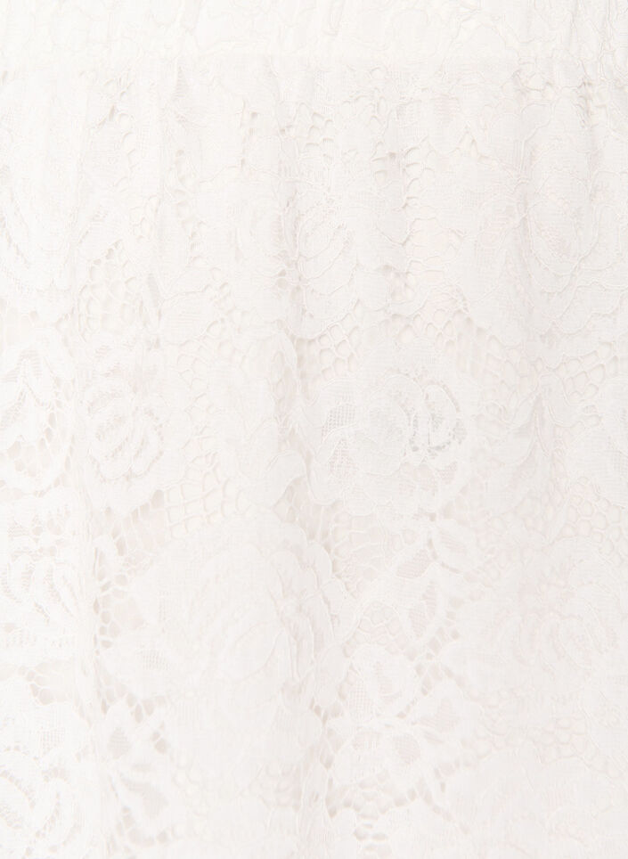 Midi-Spitzenrock mit elastischem Bund, Wei&szlig;, Packshot image number 2