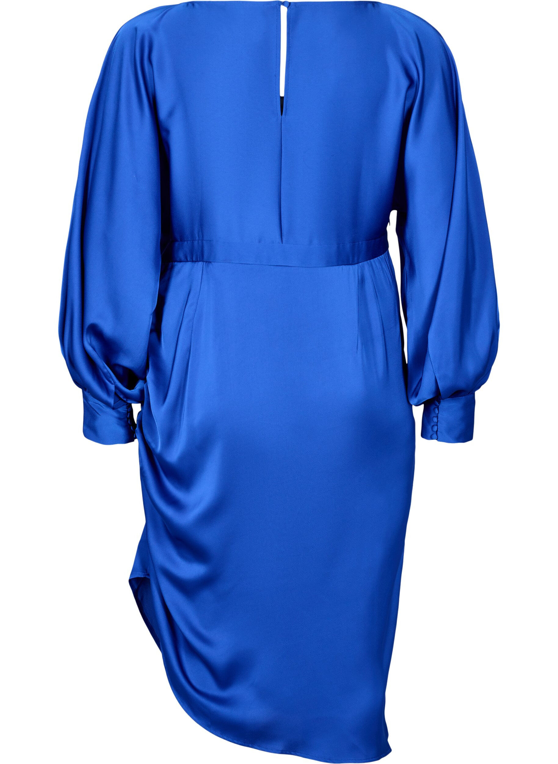 ZizziSatinkleid mit Ballon&auml;rmeln, Surf the web, Packshot image number 1