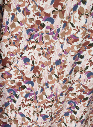 Kurzarm Baumwollkleid mit Print, Powder Pink AOP, Packshot image number 3